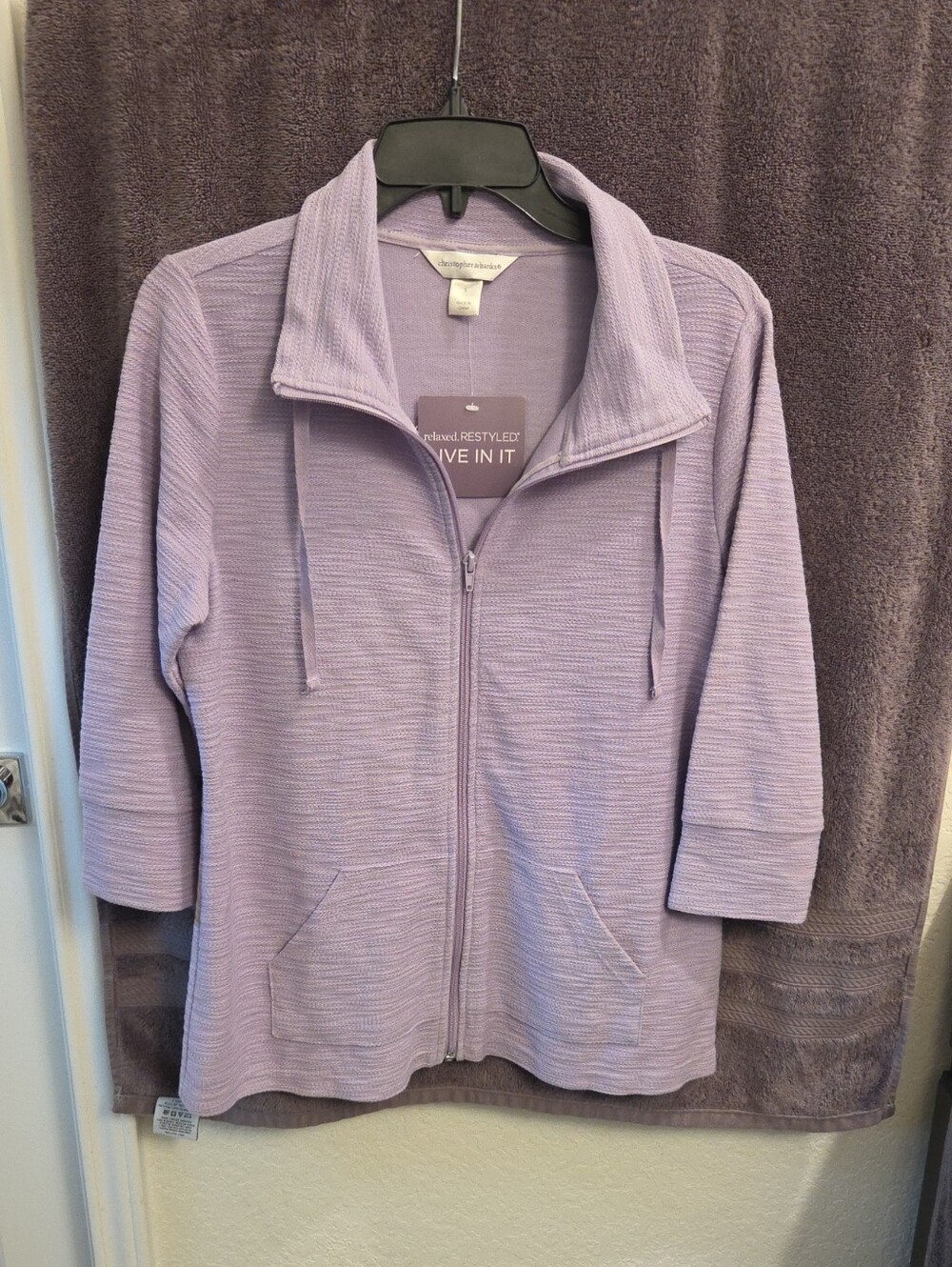 Light Lavender Zip-Up  Jacket